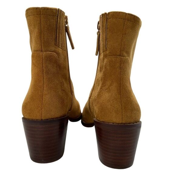 J. Crew Womens Western Golden Brandy Tan Suede Ankle Boots Size 7.5 - Picture 4 of 9